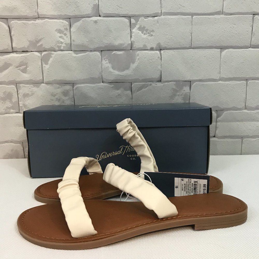 Women's Willow Bone Two Band Scrunched Sandals - Universal Thread - Picture 2 of 11